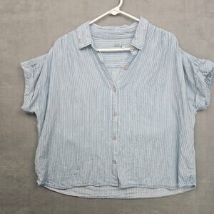 Faherty Breeze Relaxed Short Sleeve Shirt Tried and True Stripe Blue Coastal L